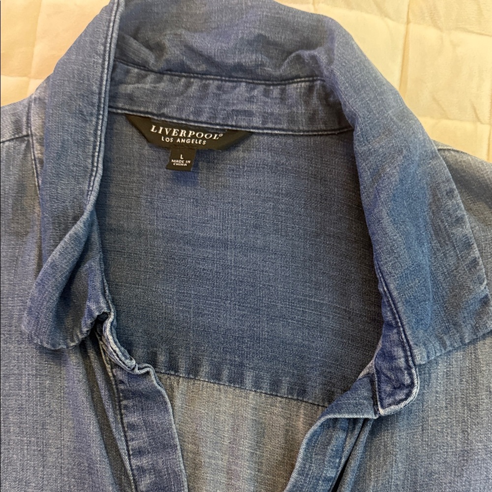 Liverpool Blue Denim Tunic Top